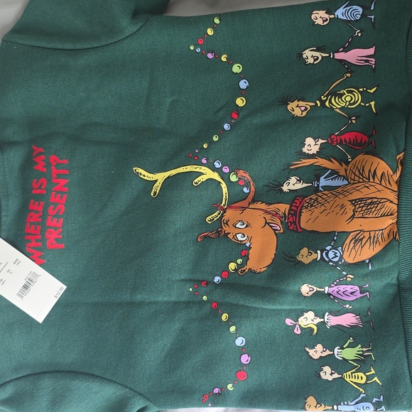 Dr. Seuss Green Grinch Holiday Sweatshirt - Picture 3 of 3